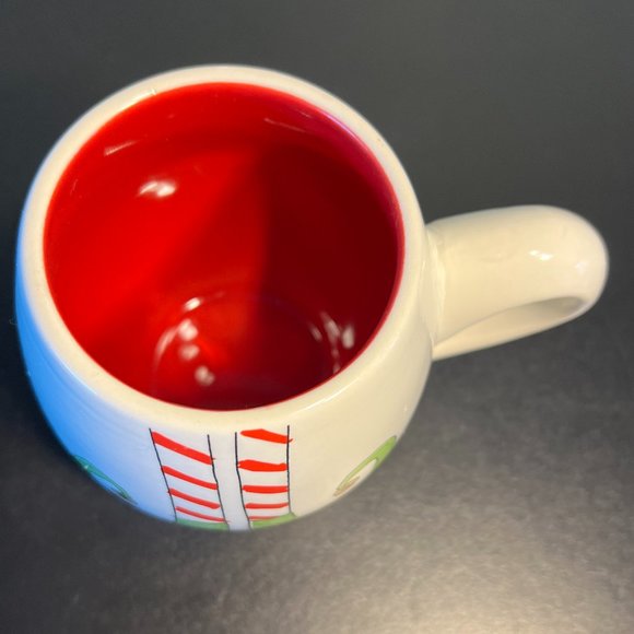 MAGENTA Merry Christmas Upturned Toe Elf Slippers Holiday Mug w/ Red Interior - Picture 4 of 7